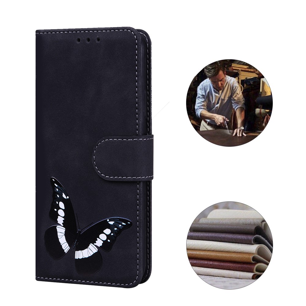 Vivid Butterfly Printing Skin-touch Dual-sided Magnetic Clasp PU Leather Phone Case with Wallet and Stand for Sony Xperia 5 III 5G - Black-5