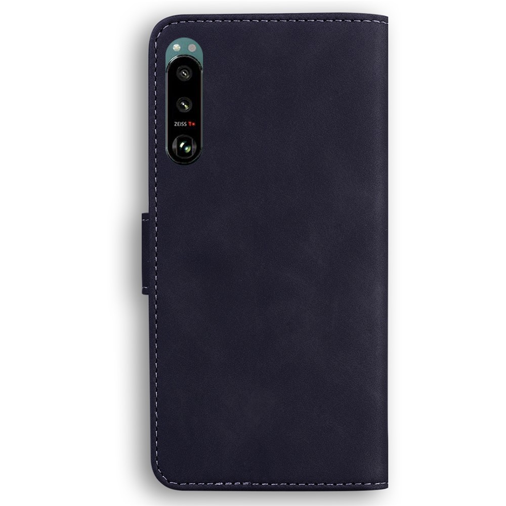 Vivid Butterfly Printing Skin-touch Dual-sided Magnetic Clasp PU Leather Phone Case with Wallet and Stand for Sony Xperia 5 III 5G - Black-9