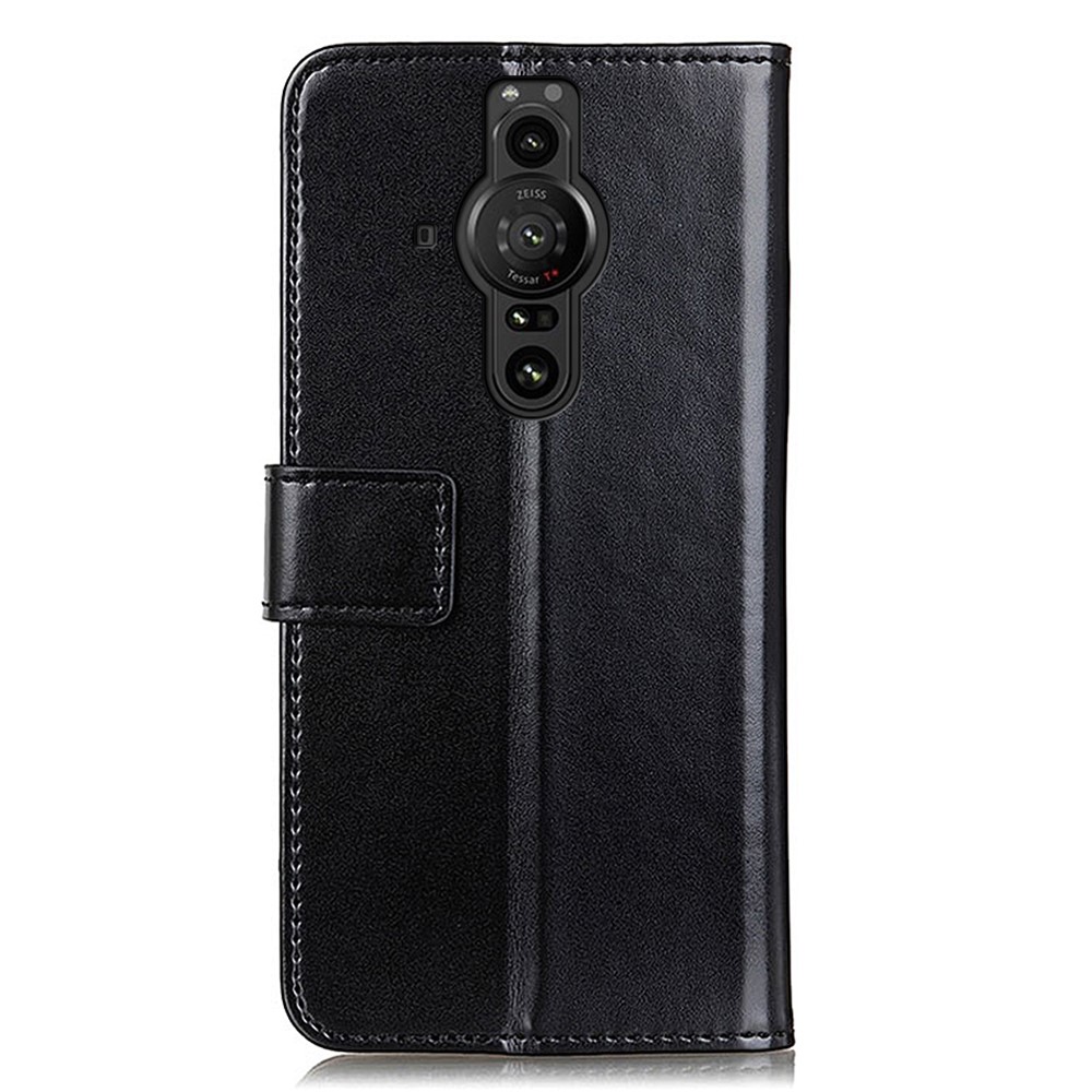 Stand Feature PU Leather Phone Cover Magnetic Flip Wallet Protective Case for Sony Xperia Pro-I - Black-3