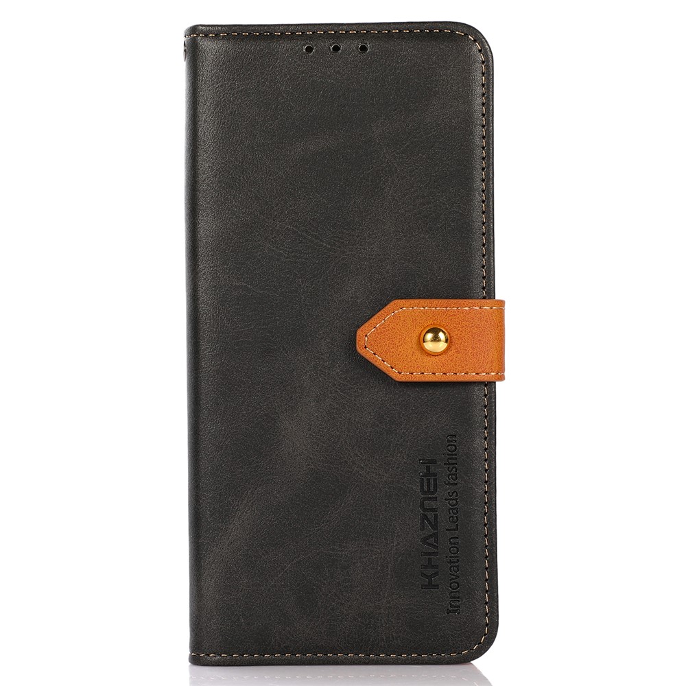 KHAZNEH PU Leather Viewing Stand Cover Magnetic Golden Clasp Wallet Flip Case for Sony Xperia Pro-I - Black-3