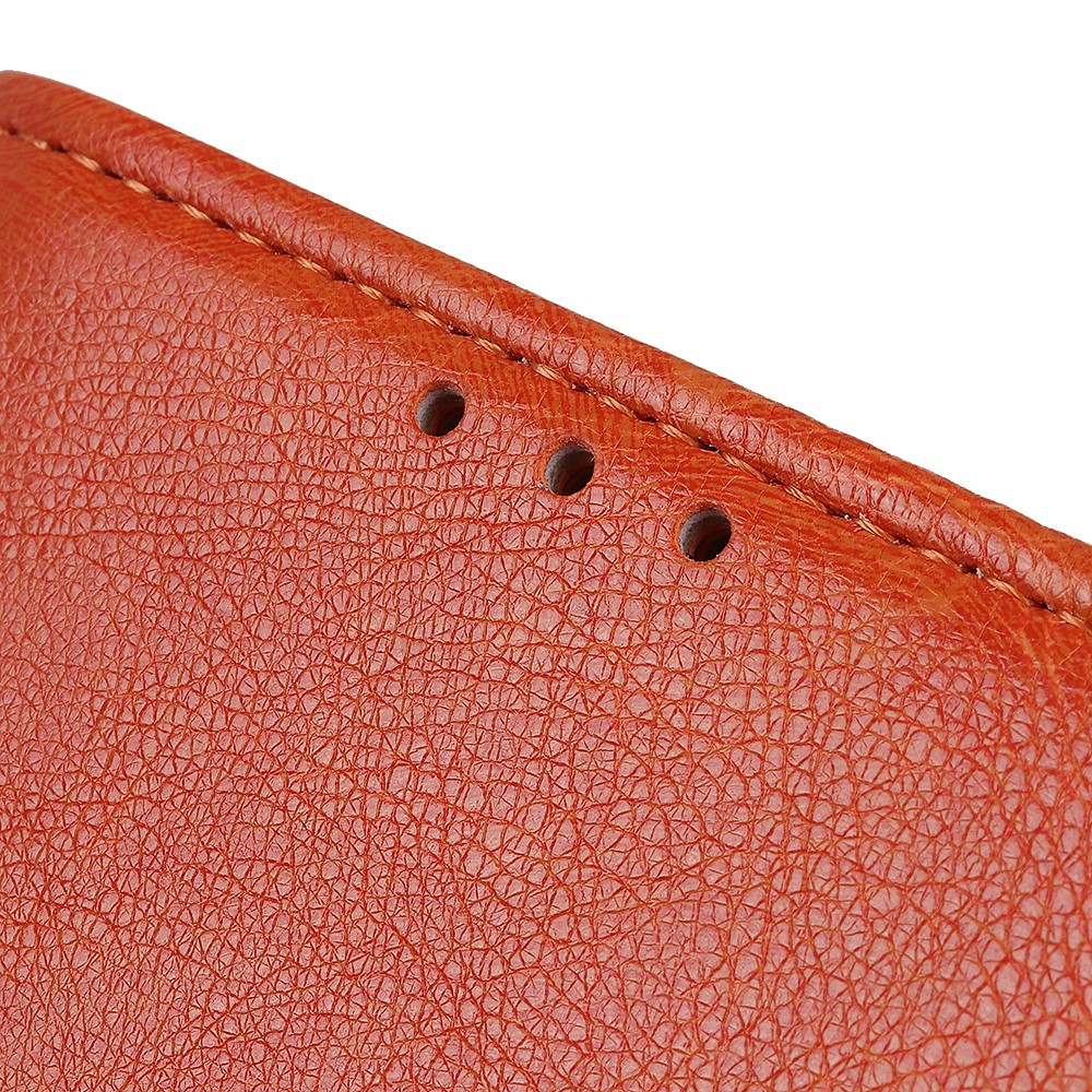 Magnetic Closure Nappa Texture Split Leather Case Flip Folio Stand Wallet Phone Cover for Sony Xperia Pro-I - Orange-7