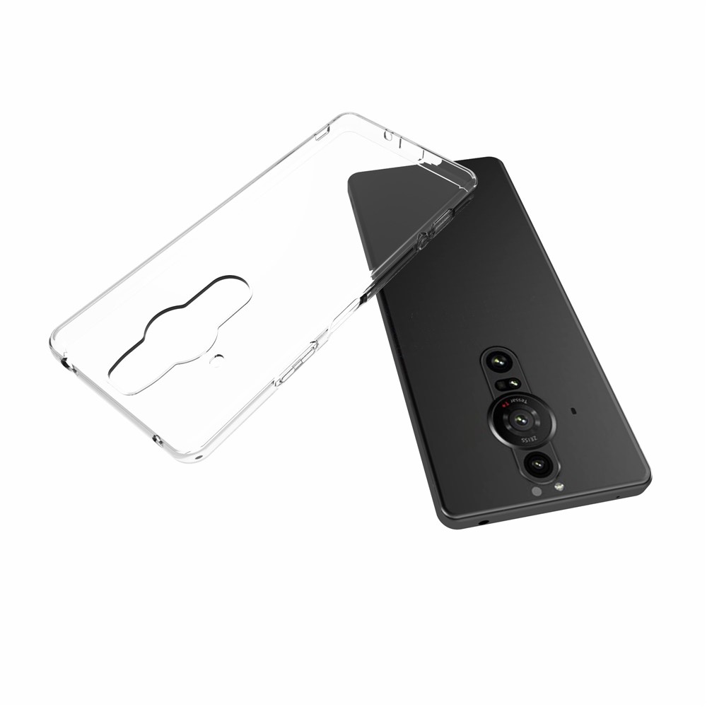 10Pcs/Pack Clear Flexible TPU Case Inner Watermark-Free Phone Cover Shell for Sony Xperia Pro-2