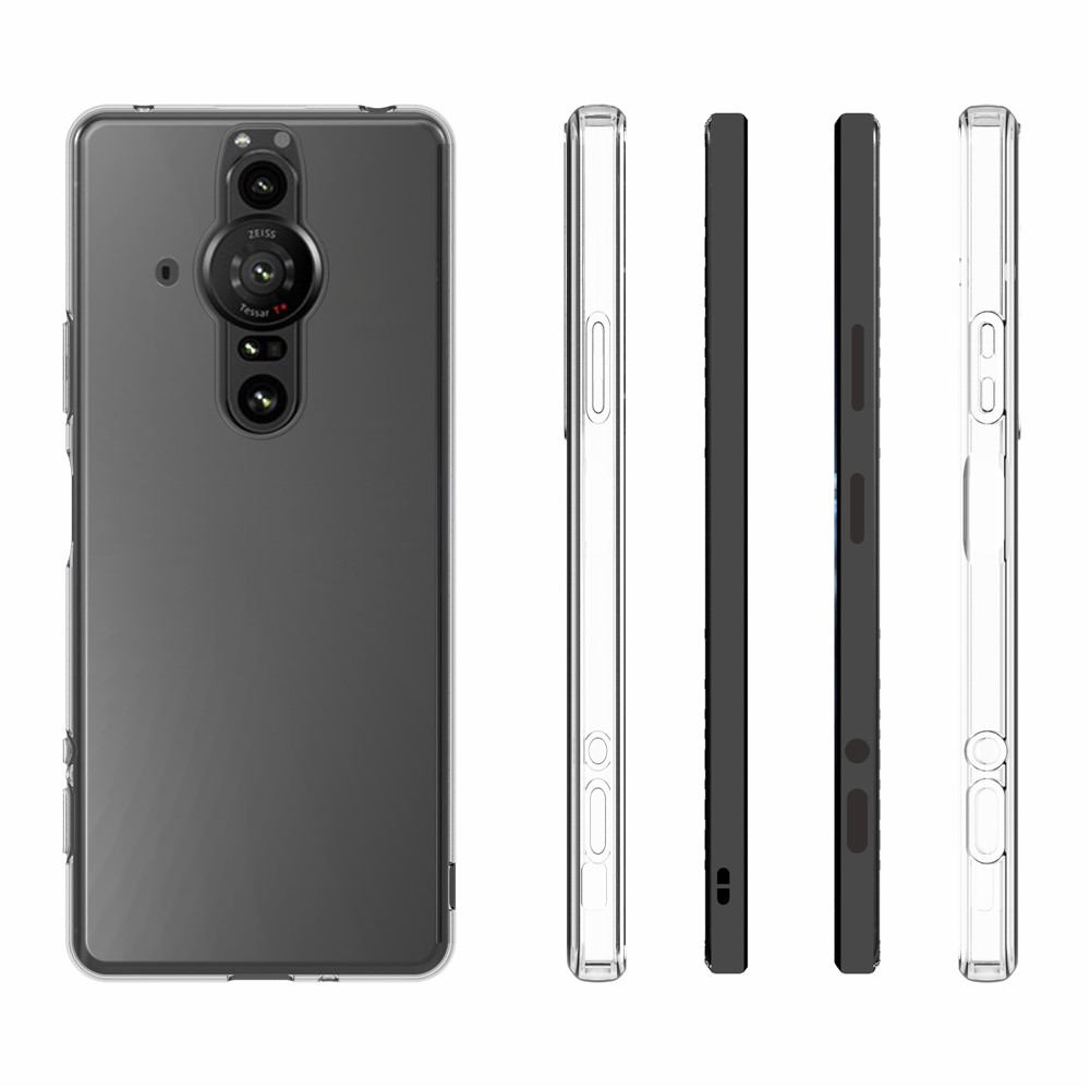 10Pcs/Pack Clear Flexible TPU Case Inner Watermark-Free Phone Cover Shell for Sony Xperia Pro-7