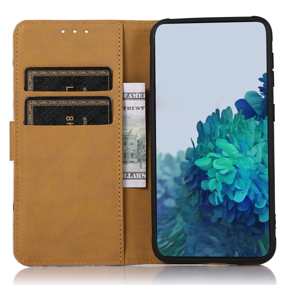 Pattern Printing PU Leather Wallet Case Stand Magnetic Closure Flip Cover for Sony Xperia Pro-I - Eiffel Tower and Feather-4