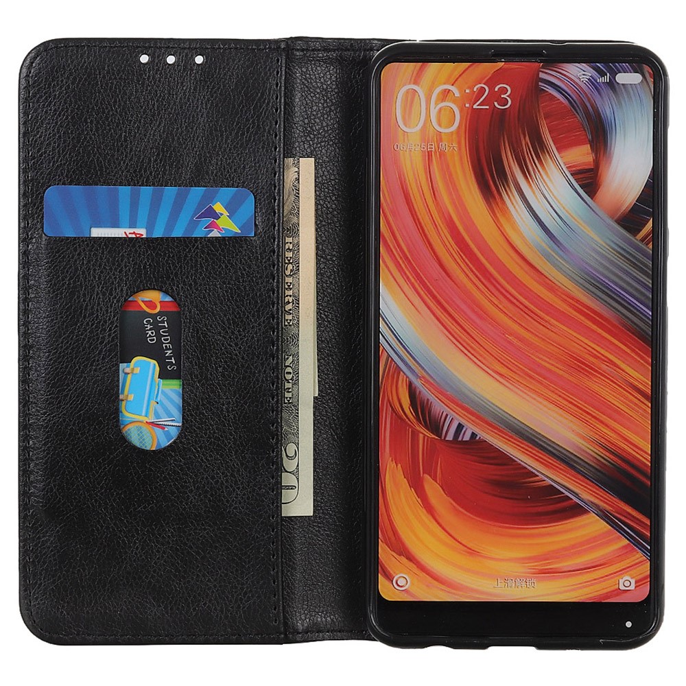 Magnetic Auto Closure Litchi Texture Split Leather Flip Wallet Stand Folio Case for Sony Xperia Pro-I - Black-4
