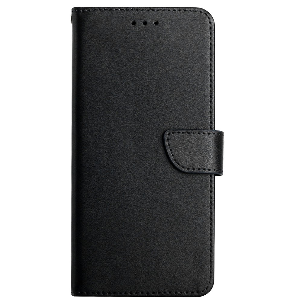 Smooth Touch Flip Phone Protector Genuine Leather Nappa Texture Multifunction Wallet Stand Good Protective Phone Case for Sony Xperia 5 III 5G - Black-8