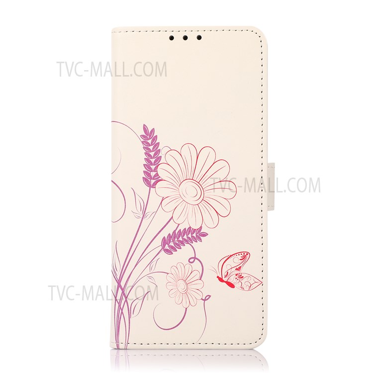 Pattern Printing Design PU Leather Flip Wallet Protective Case With Stand for Sony Xperia Pro-I - Butterfly and Flowers-2