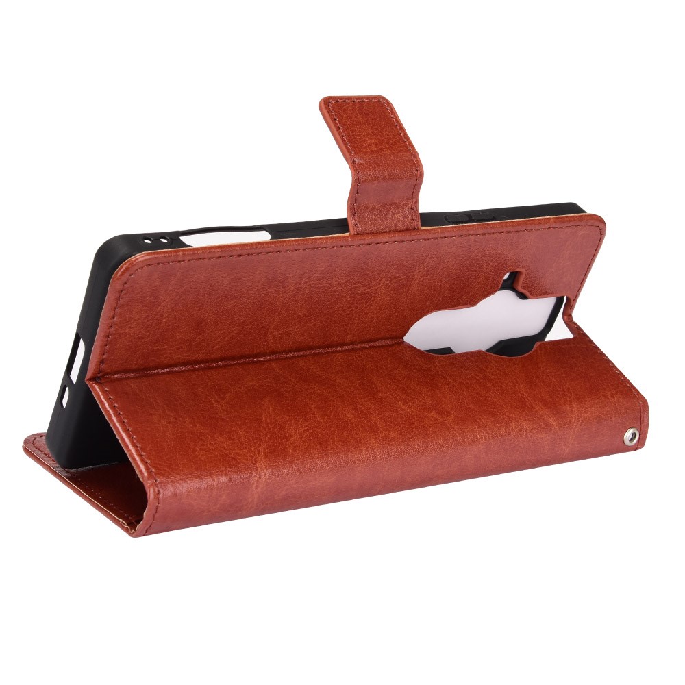 Crazy Horse Texture Case Anti-drop PU Leather Wallet Full Protection Cover with Strap for Sony Xperia Pro-I - Brown-5