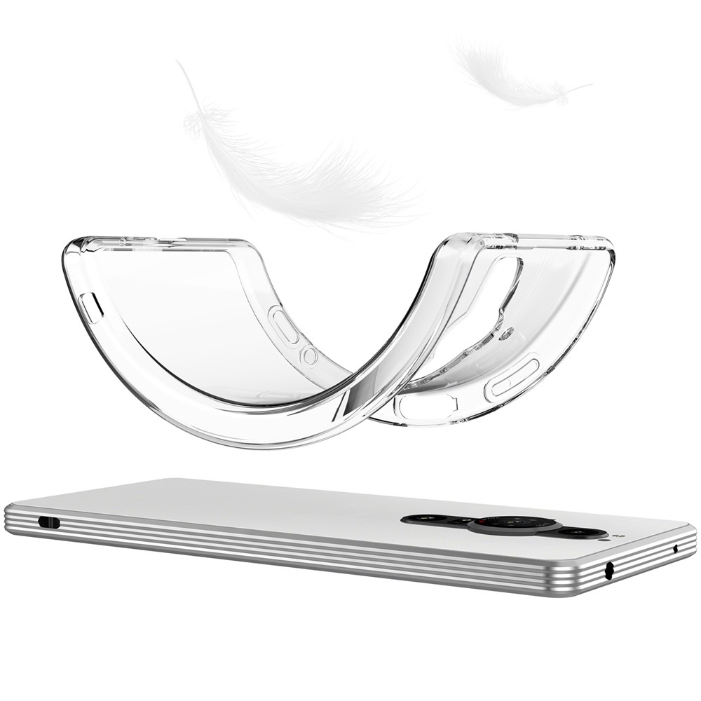 Super Clear Soft Phone Back Covering TPU Anti-Fingerprint Anti-Scratch Protective Phone Case for Sony Xperia Pro-I-3