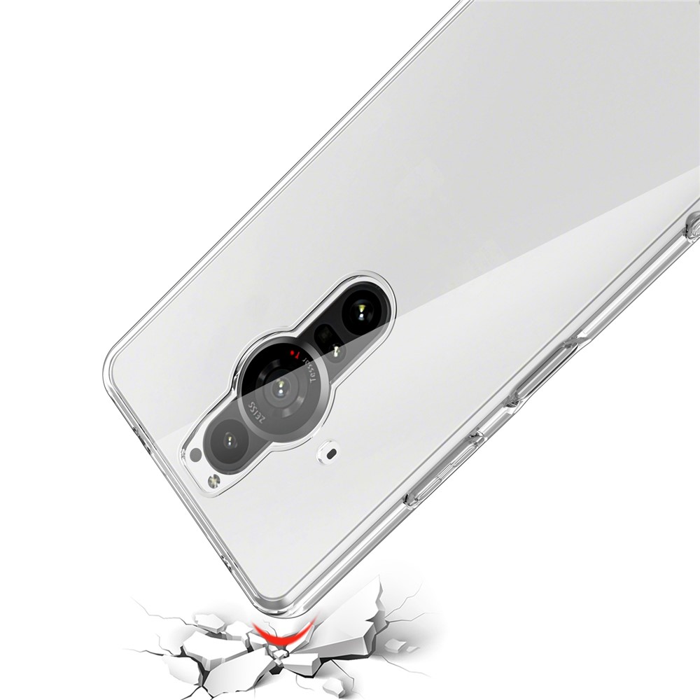Super Clear Soft Phone Back Covering TPU Anti-Fingerprint Anti-Scratch Protective Phone Case for Sony Xperia Pro-I-4