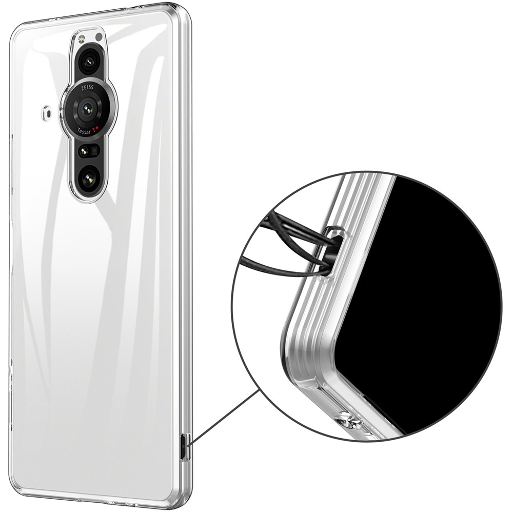 Super Clear Soft Phone Back Covering TPU Anti-Fingerprint Anti-Scratch Protective Phone Case for Sony Xperia Pro-I-5