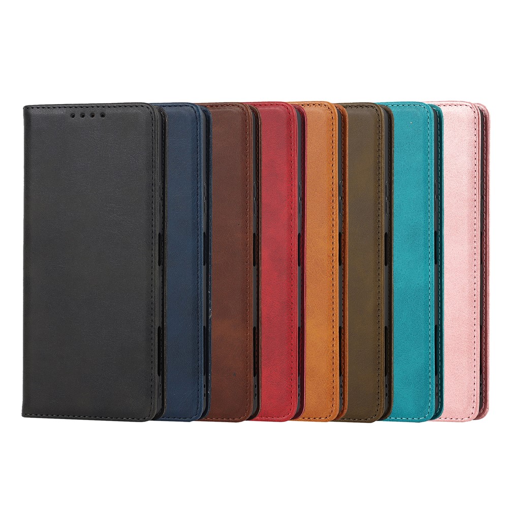 For Sony Xperia Pro-I Auto-absorbed TPU+PU Leather Phone Protective Cover Wallet Stand Function Phone Case - Black-10