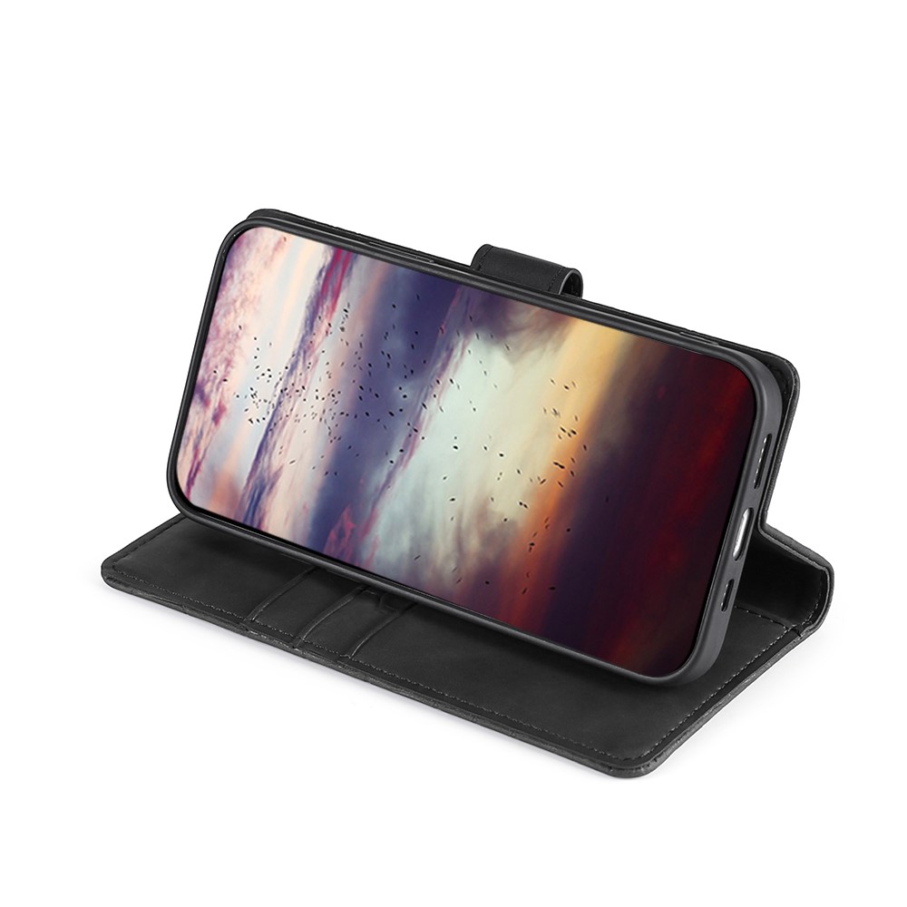 Wallet Stand Flip Full Protective Cover Skin-touch Feeling PU Leather Crocodile Texture Phone Case for Sony Xperia Pro-I - Black-5