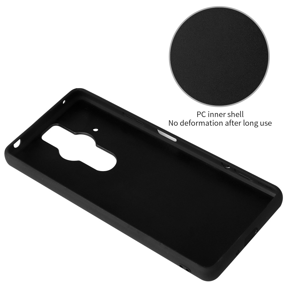 Sscratch-resistant Textured PU Leather Coated TPU + PC Hybrid Phone Case Cover for Sony Xperia Pro-I - Leopard/Dark Brown-3