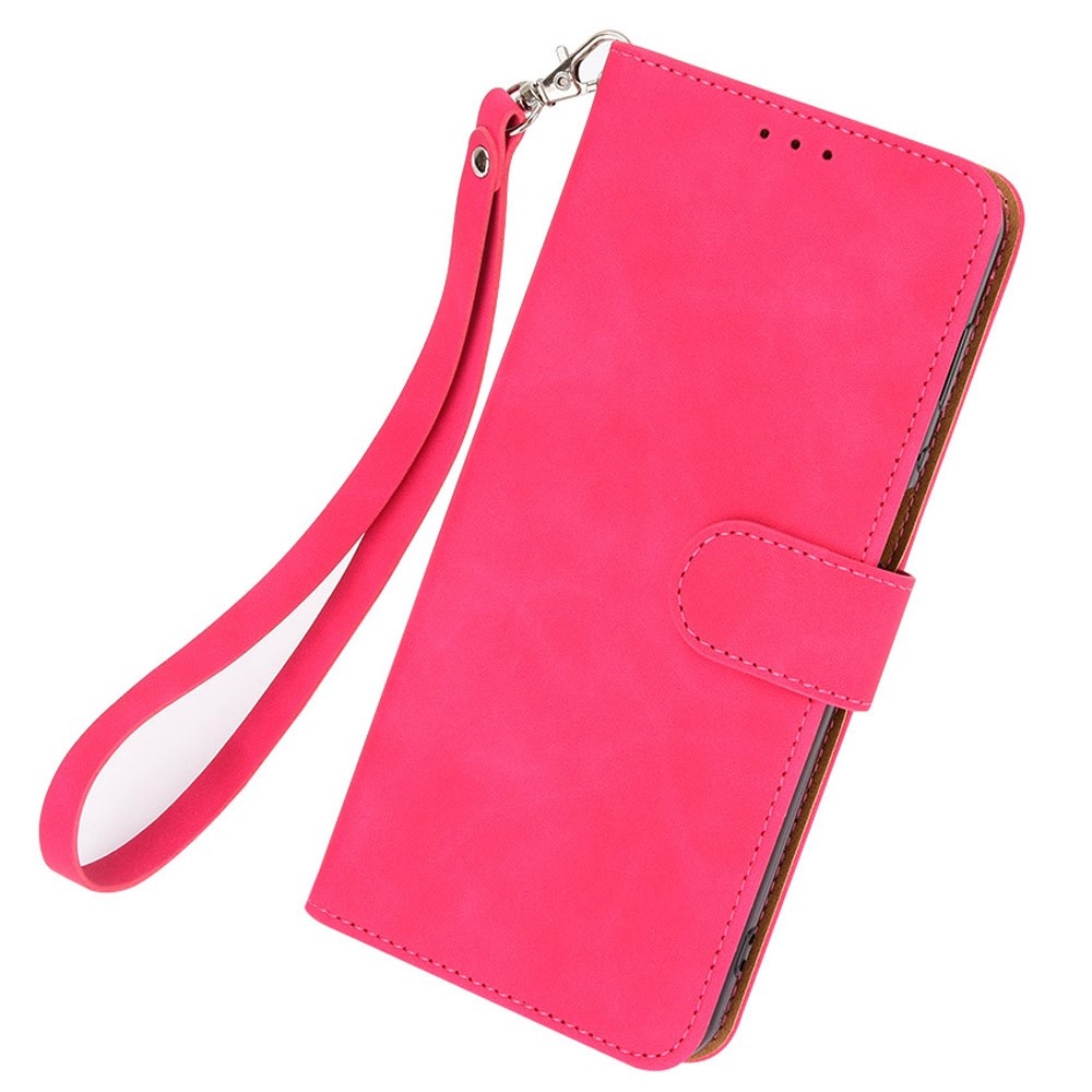 Cell Phone Case for Sony Xperia 10 IV, Skin-touch Feeling Anti-scratch PU Leather + TPU Phone Cover Stand Wallet - Rose-4