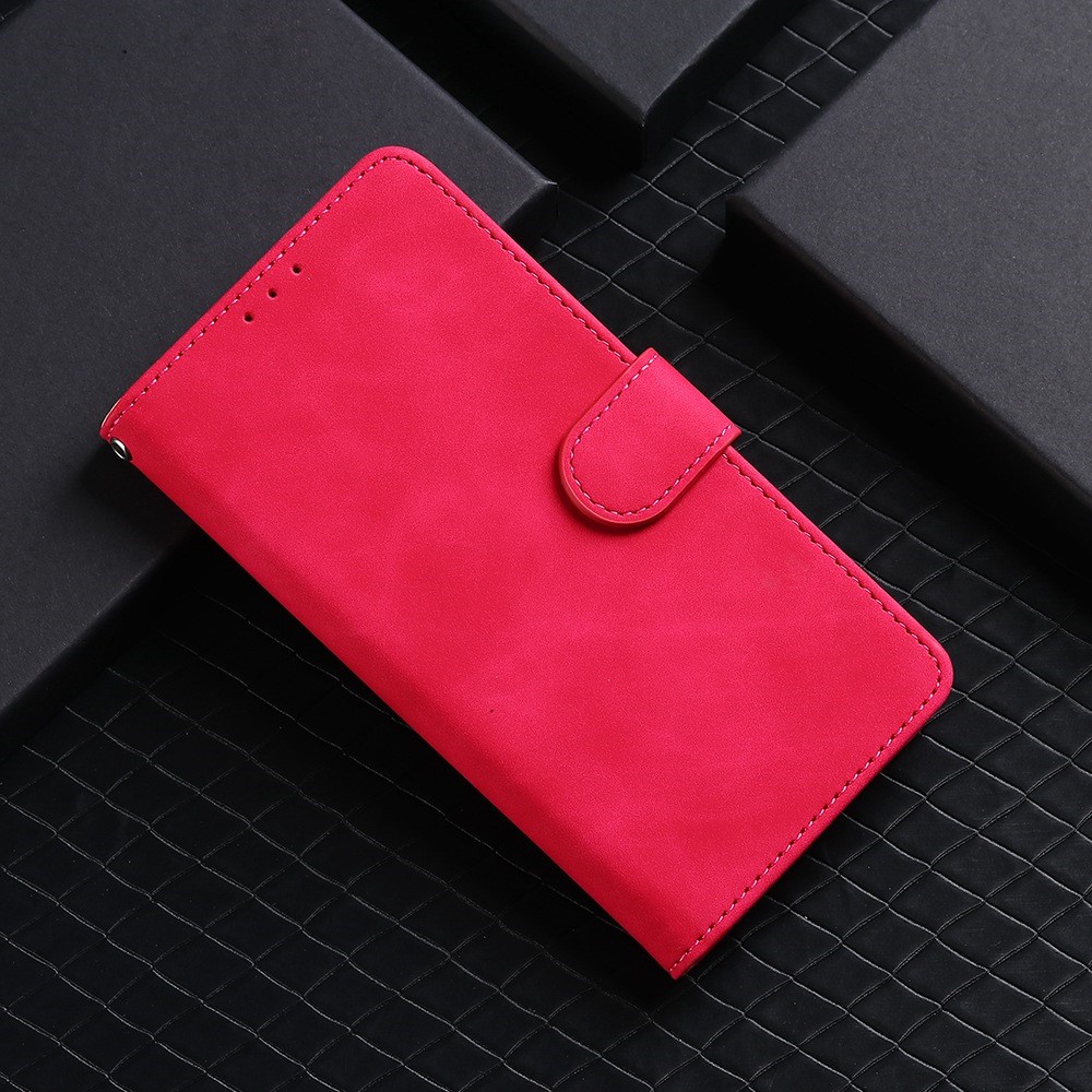 Cell Phone Case for Sony Xperia 10 IV, Skin-touch Feeling Anti-scratch PU Leather + TPU Phone Cover Stand Wallet - Rose-5