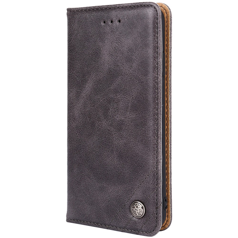 For Sony Xperia 10 IV Triangle Stitching Line Foldable Stand Phone Case PU Leather Wallet Cover - Grey-6