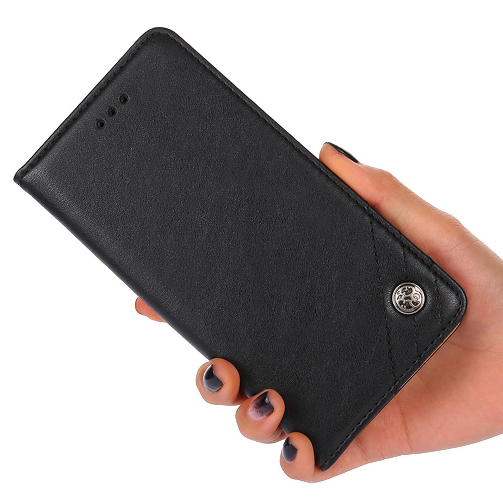 For Sony Xperia 1 IV Triangle Stitching Line Shockproof PU Leather Folio Flip Phone Case with Wallet Stand - Black-3