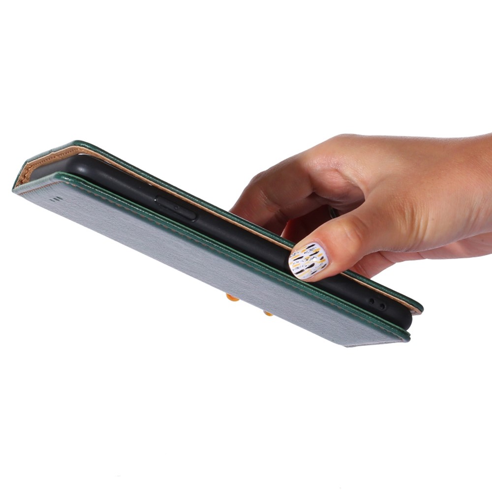 For Sony Xperia 1 IV PU Leather Wallet Phone Case Anti-scratch Stand Phone Cover Wallet Magnetic Auto Closure Protector - Green-7