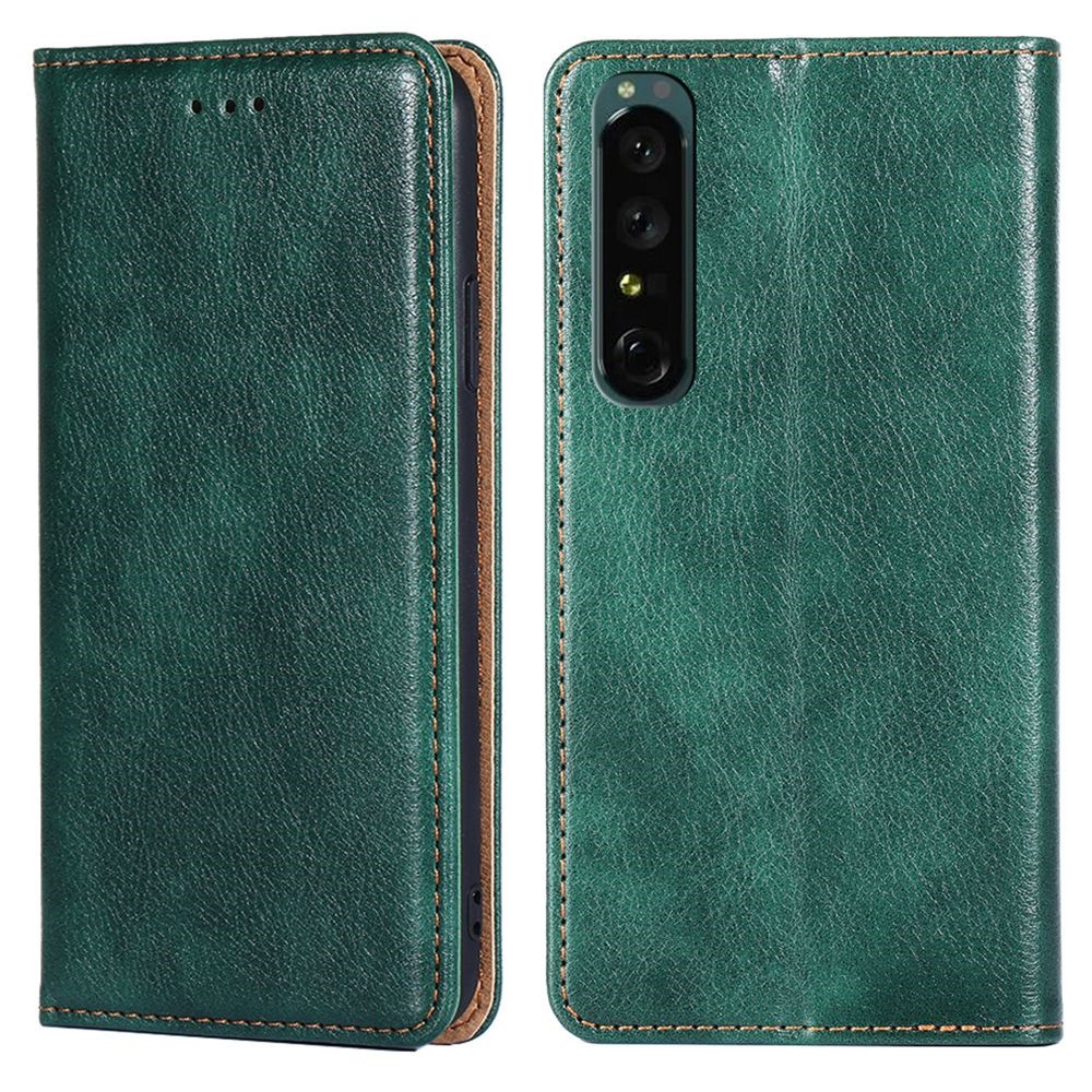 For Sony Xperia 10 IV Anti-scratch PU Leather + TPU Stand Phone Cover Wallet Magnetic Auto Closure Protector - Green-1