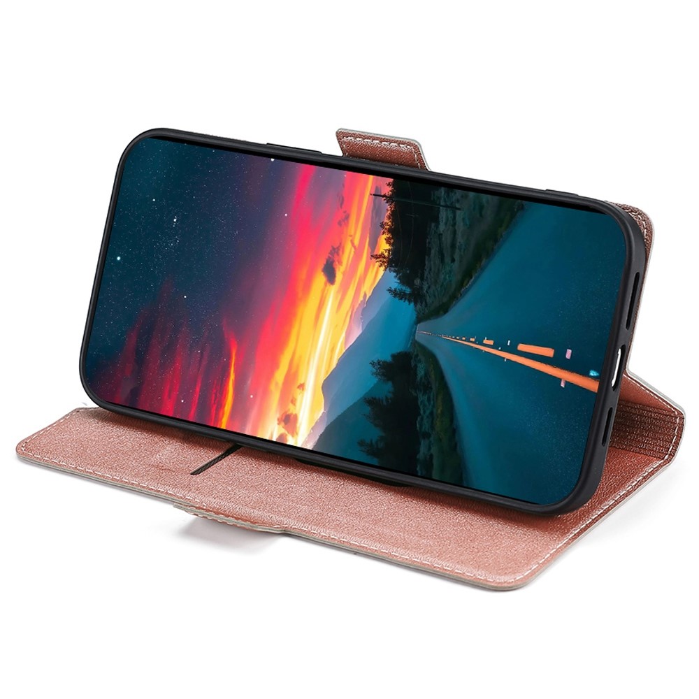 For Sony Xperia Ace III PU Leather Flip Folio Case Card Holder Stand Shockproof TPU Inner Shell Phone Cover - Rose Gold-2