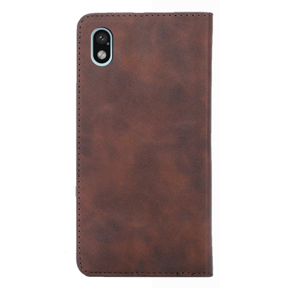 For Sony Xperia Ace III Card Slots Design Skin-touch Feeling PU Leather Case Magnetic Absorption Stand Shockproof Protective Cover - Dark Brown-6