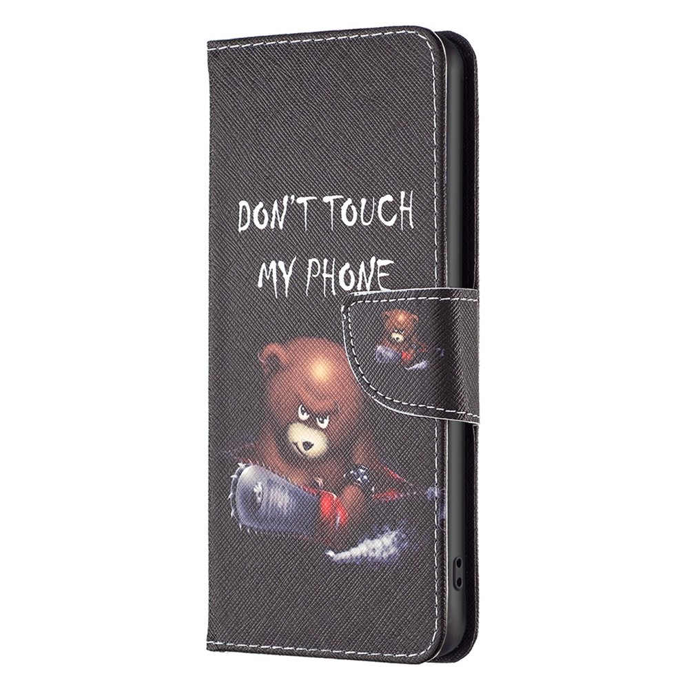 For Sony Xperia 1 III 5G BF Pattern Printing Leather Series-1 Inner and Outer Patterned Leather Case, Anti-Drop Folio Flip PU Leather Wallet Stand Phone Case Accessory - Bear-6