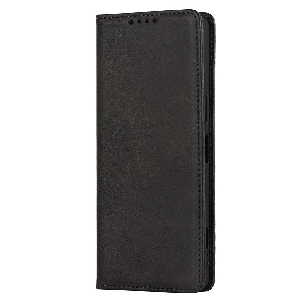 For Sony Xperia 1 IV PU Leather Protective Cover Auto-absorbed Wallet Stand Design Phone Case - Black-7