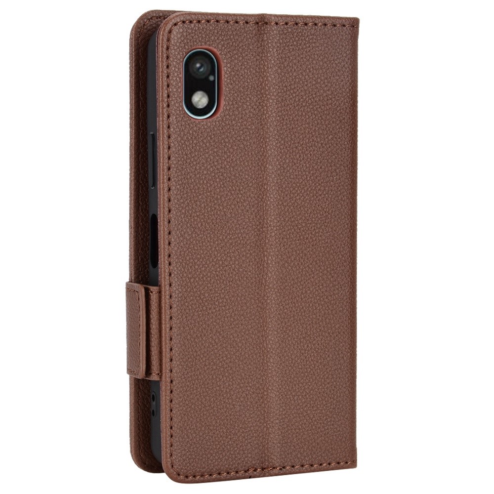 For Sony Xperia Ace III Side Magnetic Clasp Litchi Texture Protective Case Leather Stand Wallet Style Flip Cell Phone Shell - Brown-7