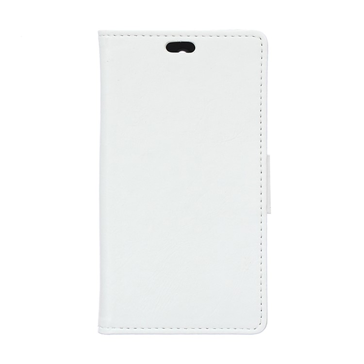 Crazy Horse Wallet Stand Leather Cover for Sony Xperia X - White-1