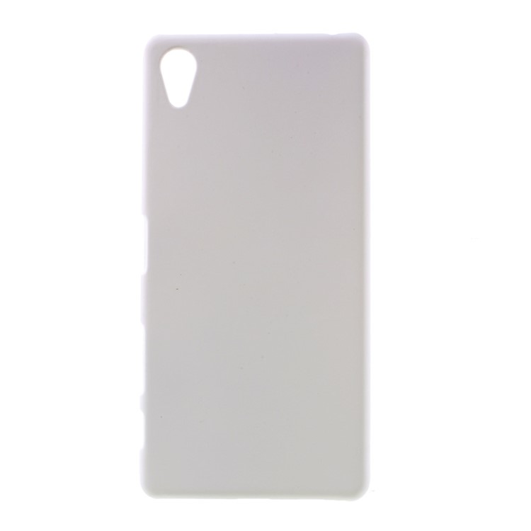Rubberized Hard Plastic Case for Sony Xperia X - White-1