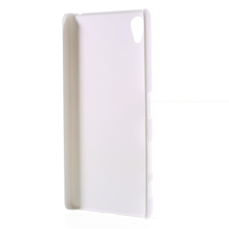 Rubberized Hard Plastic Case for Sony Xperia X - White-2
