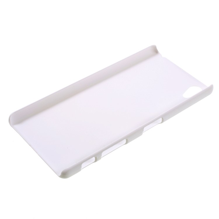 Rubberized Hard Plastic Case for Sony Xperia X - White-3