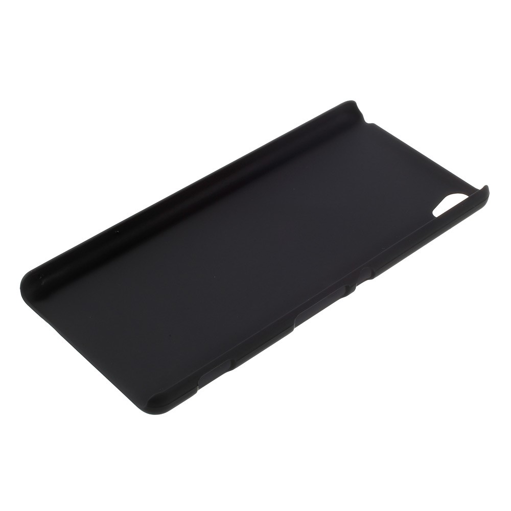 Custodia in Plastica Dura Gommata Per Sony Xperia XA / xa Dual - Nero-3