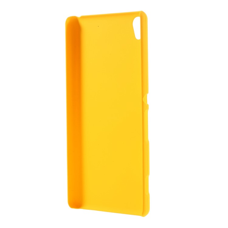 Rubberized Hard Back Case for Sony Xperia XA / XA Dual - Yellow-2