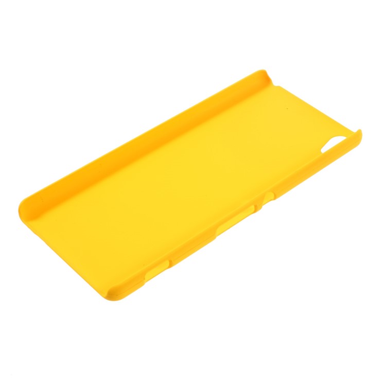Rubberized Hard Back Case for Sony Xperia XA / XA Dual - Yellow-3