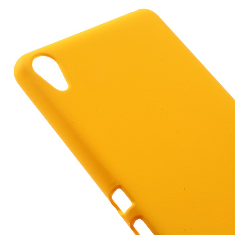 Rubberized Hard Back Case for Sony Xperia XA / XA Dual - Yellow-4