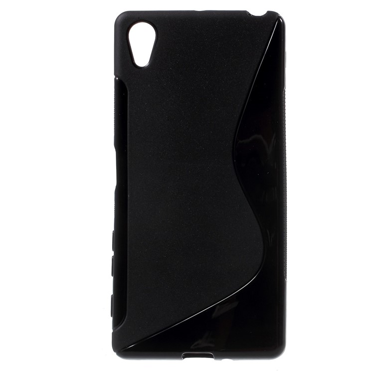 S Shape TPU Case for Sony Xperia X - Black-1