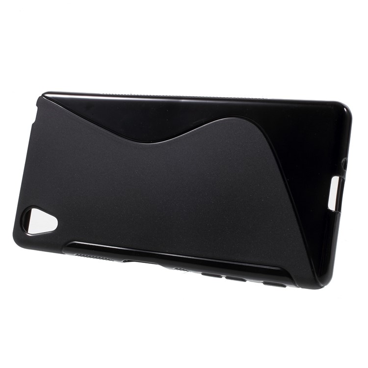 S Shape TPU Case for Sony Xperia X - Black-2