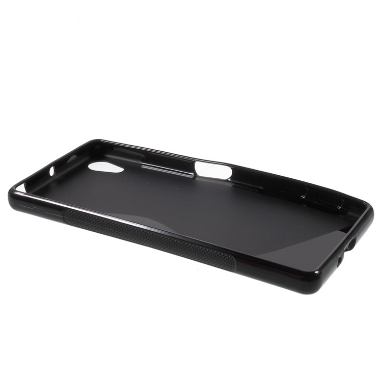 S Shape TPU Case for Sony Xperia X - Black-3