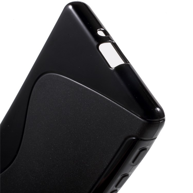 S Shape TPU Case for Sony Xperia X - Black-4