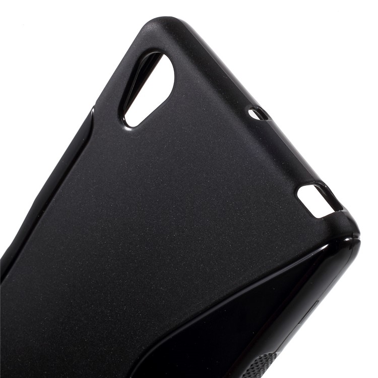 S Shape TPU Case for Sony Xperia X - Black-5