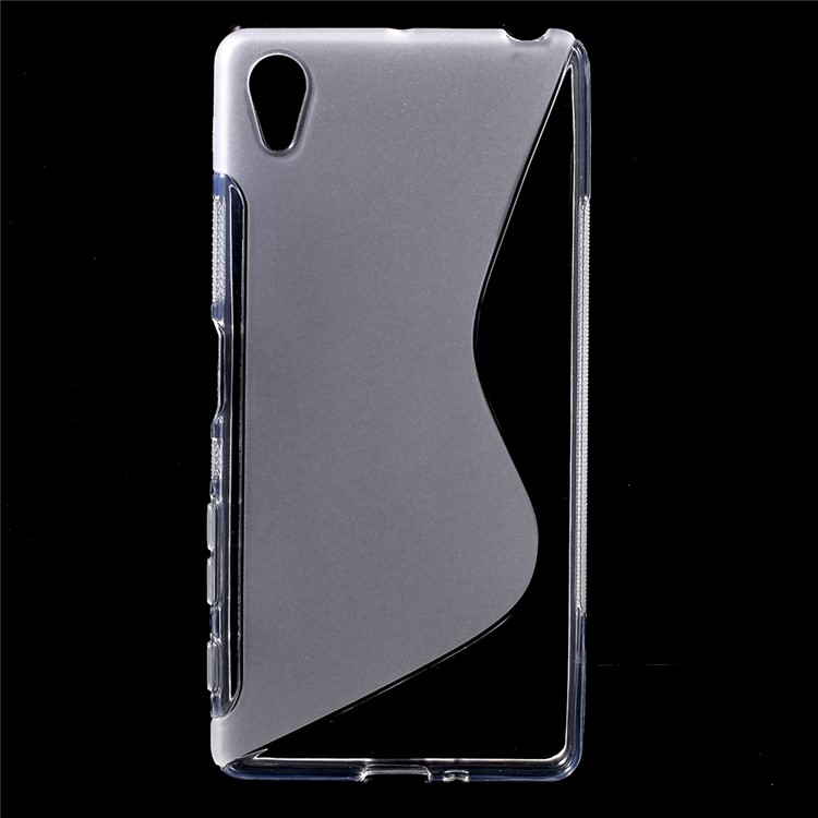 S Shape TPU Phone Case for Sony Xperia X - Transparent-1
