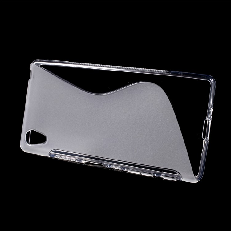 S Shape TPU Phone Case for Sony Xperia X - Transparent-2