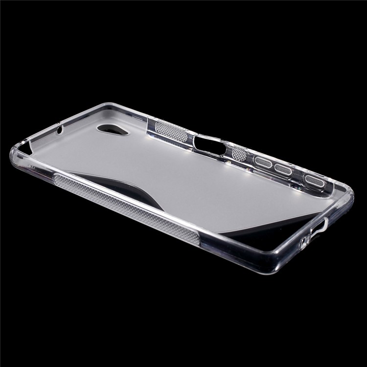 S Shape TPU Phone Case for Sony Xperia X - Transparent-3