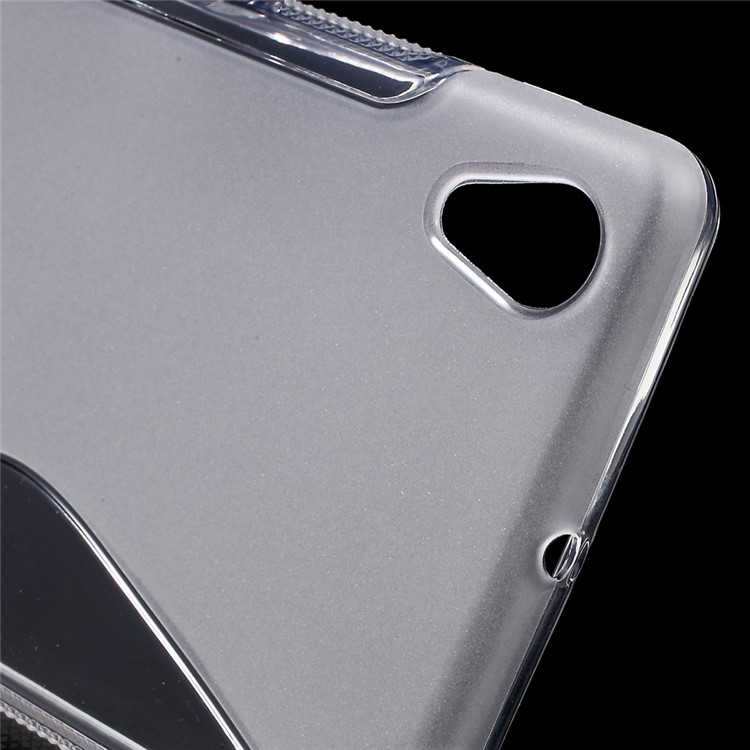 S Shape TPU Phone Case for Sony Xperia X - Transparent-4