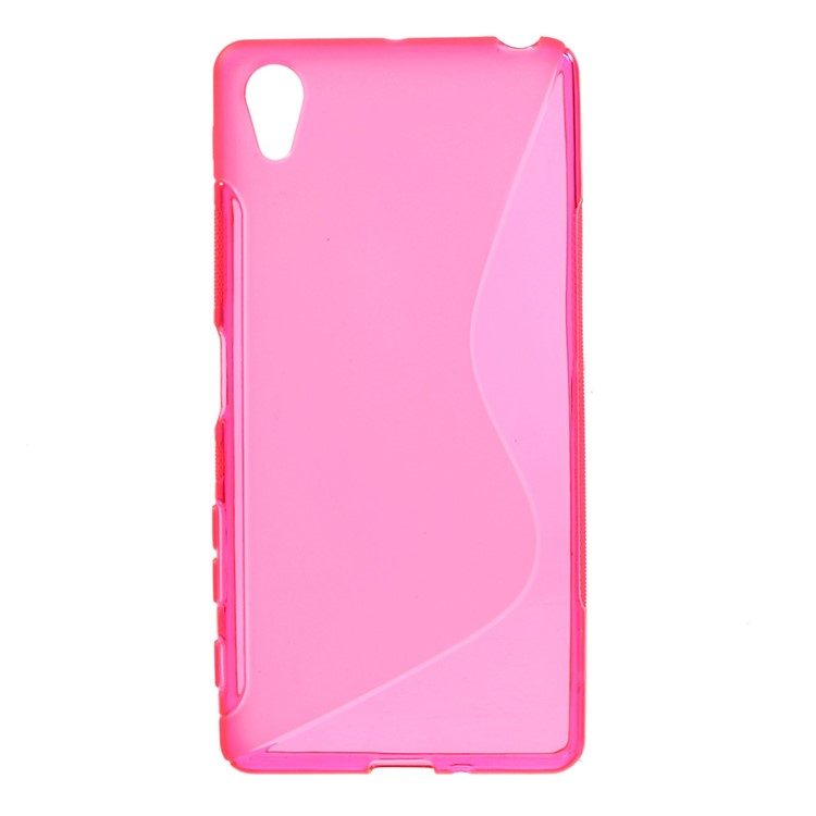 S Shape TPU Shell for Sony Xperia X - Rose-1