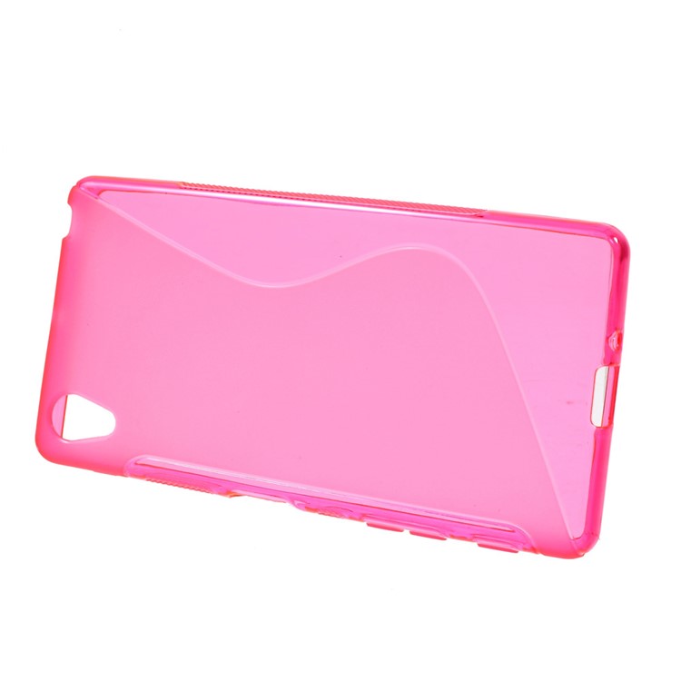 S Shape TPU Shell for Sony Xperia X - Rose-2