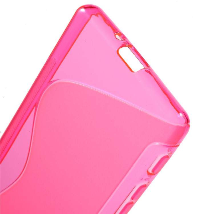 S Shape TPU Shell for Sony Xperia X - Rose-4