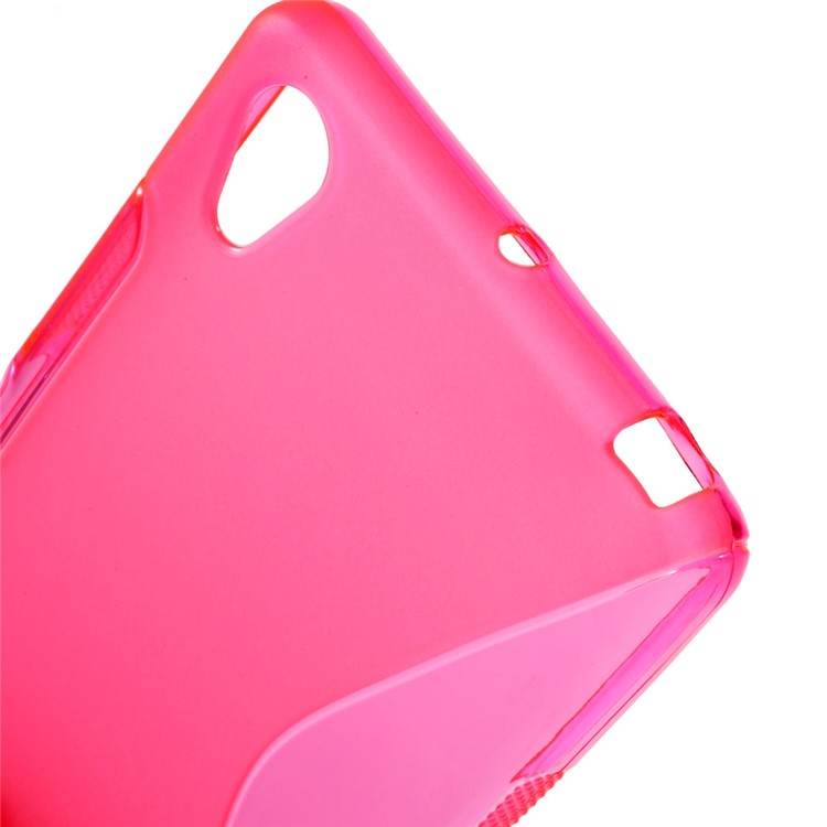 S Shape TPU Shell for Sony Xperia X - Rose-5